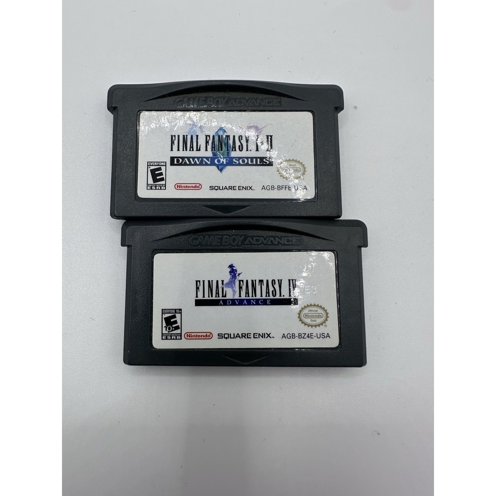 Final Fantasy I & II Dawn of Souls IV Advance Nintendo GBA Game Lot Square Enix